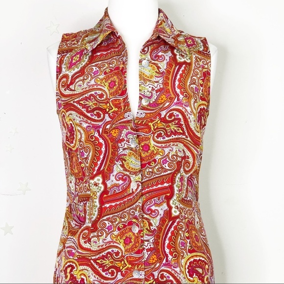 Moda Seta silk Paisley print shirt dress - Picture 4 of 16
